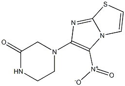 4-(5-nitroimidazo[2,1-b][1,3]thiazol-6-yl)piperazin-2-one Struktur