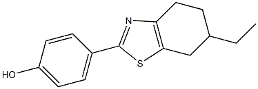 4-(6-ethyl-4,5,6,7-tetrahydro-1,3-benzothiazol-2-yl)phenol Struktur