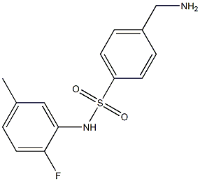 4-(aminomethyl)-N-(2-fluoro-5-methylphenyl)benzene-1-sulfonamide Struktur