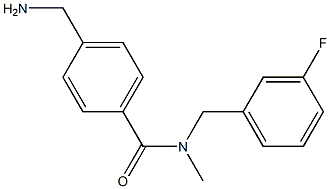 4-(aminomethyl)-N-[(3-fluorophenyl)methyl]-N-methylbenzamide Struktur