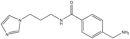 4-(aminomethyl)-N-[3-(1H-imidazol-1-yl)propyl]benzamide Struktur