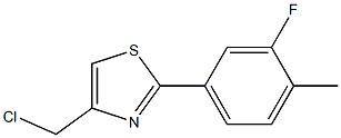 4-(chloromethyl)-2-(3-fluoro-4-methylphenyl)-1,3-thiazole Struktur