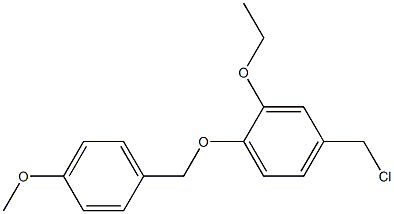 4-(chloromethyl)-2-ethoxy-1-[(4-methoxyphenyl)methoxy]benzene Struktur