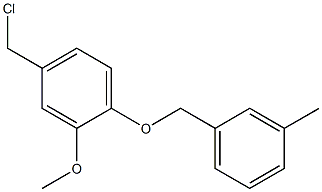 4-(chloromethyl)-2-methoxy-1-[(3-methylphenyl)methoxy]benzene Struktur