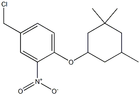 4-(chloromethyl)-2-nitro-1-[(3,3,5-trimethylcyclohexyl)oxy]benzene Struktur