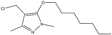 4-(chloromethyl)-5-(heptyloxy)-1,3-dimethyl-1H-pyrazole Struktur