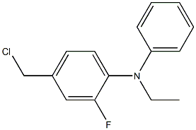 4-(chloromethyl)-N-ethyl-2-fluoro-N-phenylaniline Struktur