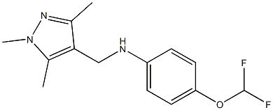 4-(difluoromethoxy)-N-[(1,3,5-trimethyl-1H-pyrazol-4-yl)methyl]aniline Struktur