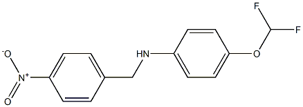 4-(difluoromethoxy)-N-[(4-nitrophenyl)methyl]aniline Struktur