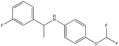 4-(difluoromethoxy)-N-[1-(3-fluorophenyl)ethyl]aniline Struktur