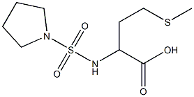 4-(methylsulfanyl)-2-[(pyrrolidine-1-sulfonyl)amino]butanoic acid Struktur