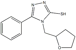 4-(oxolan-2-ylmethyl)-5-phenyl-4H-1,2,4-triazole-3-thiol Struktur