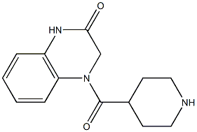 4-(piperidin-4-ylcarbonyl)-1,2,3,4-tetrahydroquinoxalin-2-one Struktur