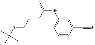 4-(tert-butylsulfanyl)-N-(3-cyanophenyl)butanamide Struktur