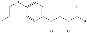 4,4-difluoro-1-(4-propoxyphenyl)butane-1,3-dione Struktur