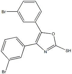 4,5-bis(3-bromophenyl)-1,3-oxazole-2-thiol Struktur