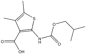 4,5-dimethyl-2-{[(2-methylpropoxy)carbonyl]amino}thiophene-3-carboxylic acid Struktur