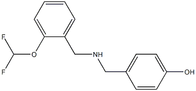 4-[({[2-(difluoromethoxy)phenyl]methyl}amino)methyl]phenol Struktur