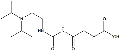 4-[({2-[bis(propan-2-yl)amino]ethyl}carbamoyl)amino]-4-oxobutanoic acid Struktur