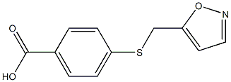 4-[(1,2-oxazol-5-ylmethyl)sulfanyl]benzoic acid Struktur