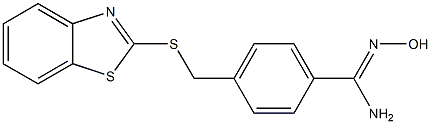 4-[(1,3-benzothiazol-2-ylsulfanyl)methyl]-N'-hydroxybenzene-1-carboximidamide Struktur