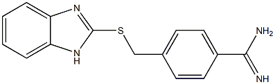 4-[(1H-1,3-benzodiazol-2-ylsulfanyl)methyl]benzene-1-carboximidamide Struktur