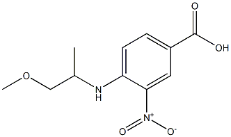 4-[(1-methoxypropan-2-yl)amino]-3-nitrobenzoic acid Struktur