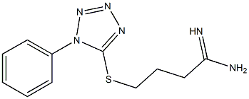 4-[(1-phenyl-1H-1,2,3,4-tetrazol-5-yl)sulfanyl]butanimidamide Struktur