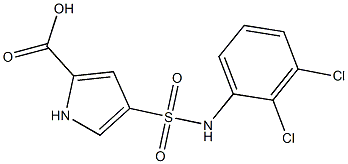 4-[(2,3-dichlorophenyl)sulfamoyl]-1H-pyrrole-2-carboxylic acid Struktur