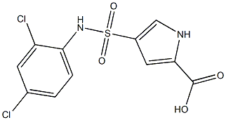 4-[(2,4-dichlorophenyl)sulfamoyl]-1H-pyrrole-2-carboxylic acid Struktur