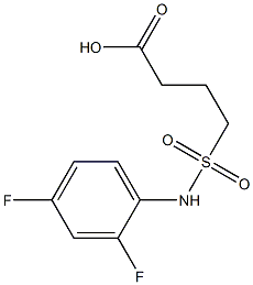 4-[(2,4-difluorophenyl)sulfamoyl]butanoic acid Struktur