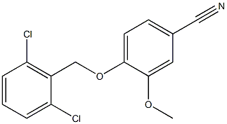 4-[(2,6-dichlorophenyl)methoxy]-3-methoxybenzonitrile Struktur