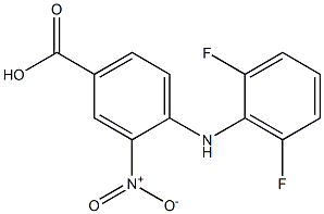 4-[(2,6-difluorophenyl)amino]-3-nitrobenzoic acid Struktur