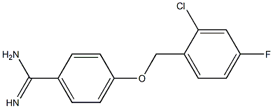 4-[(2-chloro-4-fluorobenzyl)oxy]benzenecarboximidamide Struktur