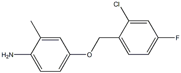 4-[(2-chloro-4-fluorophenyl)methoxy]-2-methylaniline Struktur