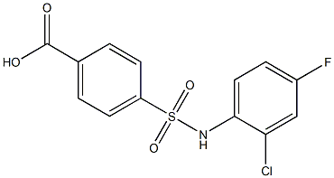 4-[(2-chloro-4-fluorophenyl)sulfamoyl]benzoic acid Struktur