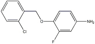 4-[(2-chlorophenyl)methoxy]-3-fluoroaniline Struktur