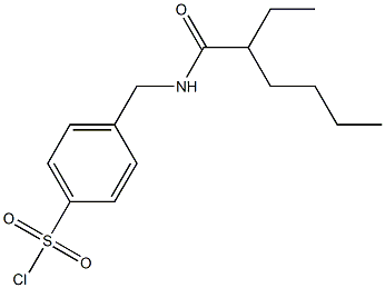 4-[(2-ethylhexanamido)methyl]benzene-1-sulfonyl chloride Struktur