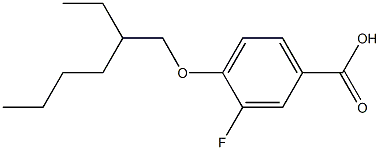 4-[(2-ethylhexyl)oxy]-3-fluorobenzoic acid Struktur