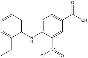 4-[(2-ethylphenyl)amino]-3-nitrobenzoic acid Struktur