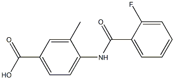 4-[(2-fluorobenzoyl)amino]-3-methylbenzoic acid Struktur