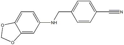 4-[(2H-1,3-benzodioxol-5-ylamino)methyl]benzonitrile Struktur