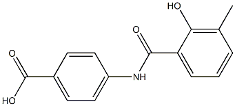 4-[(2-hydroxy-3-methylbenzene)amido]benzoic acid Struktur