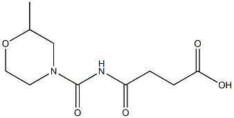 4-[(2-methylmorpholin-4-yl)carbonylamino]-4-oxobutanoic acid Struktur