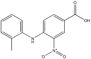 4-[(2-methylphenyl)amino]-3-nitrobenzoic acid Struktur