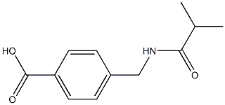 4-[(2-methylpropanamido)methyl]benzoic acid Struktur