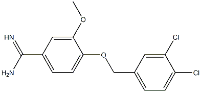 4-[(3,4-dichlorophenyl)methoxy]-3-methoxybenzene-1-carboximidamide Struktur