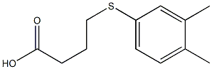 4-[(3,4-dimethylphenyl)sulfanyl]butanoic acid Struktur