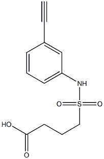 4-[(3-ethynylphenyl)sulfamoyl]butanoic acid Struktur