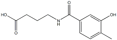 4-[(3-hydroxy-4-methylbenzoyl)amino]butanoic acid Struktur